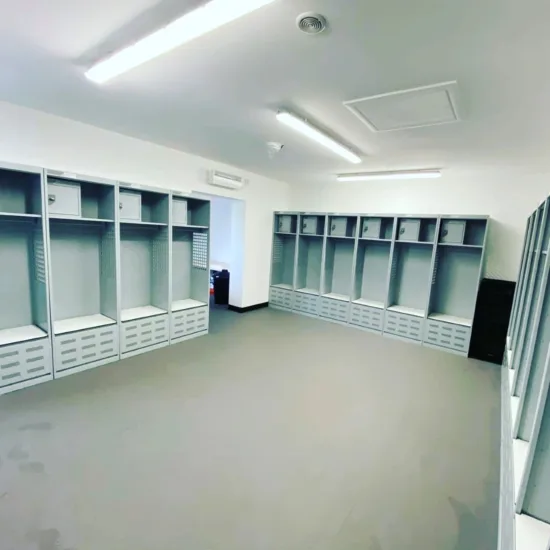 Sports changing room stadium lockers